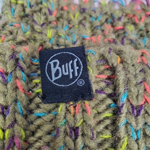 Buff Women's Cable Knit Beanie Cap Hat Pink Green Primaloft Polyester WInter - Picture 4 of 9